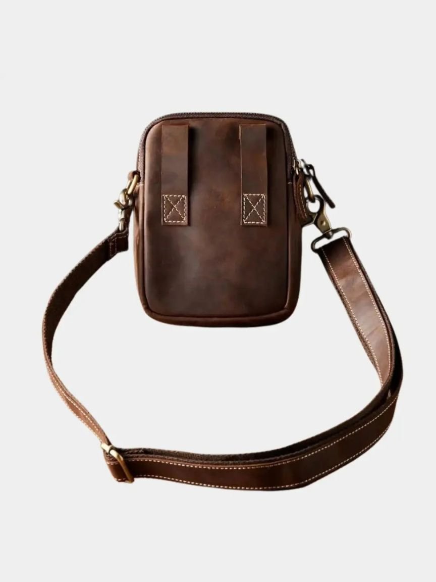 Finley & Family Men's Vintage Leather Shoulder Bag