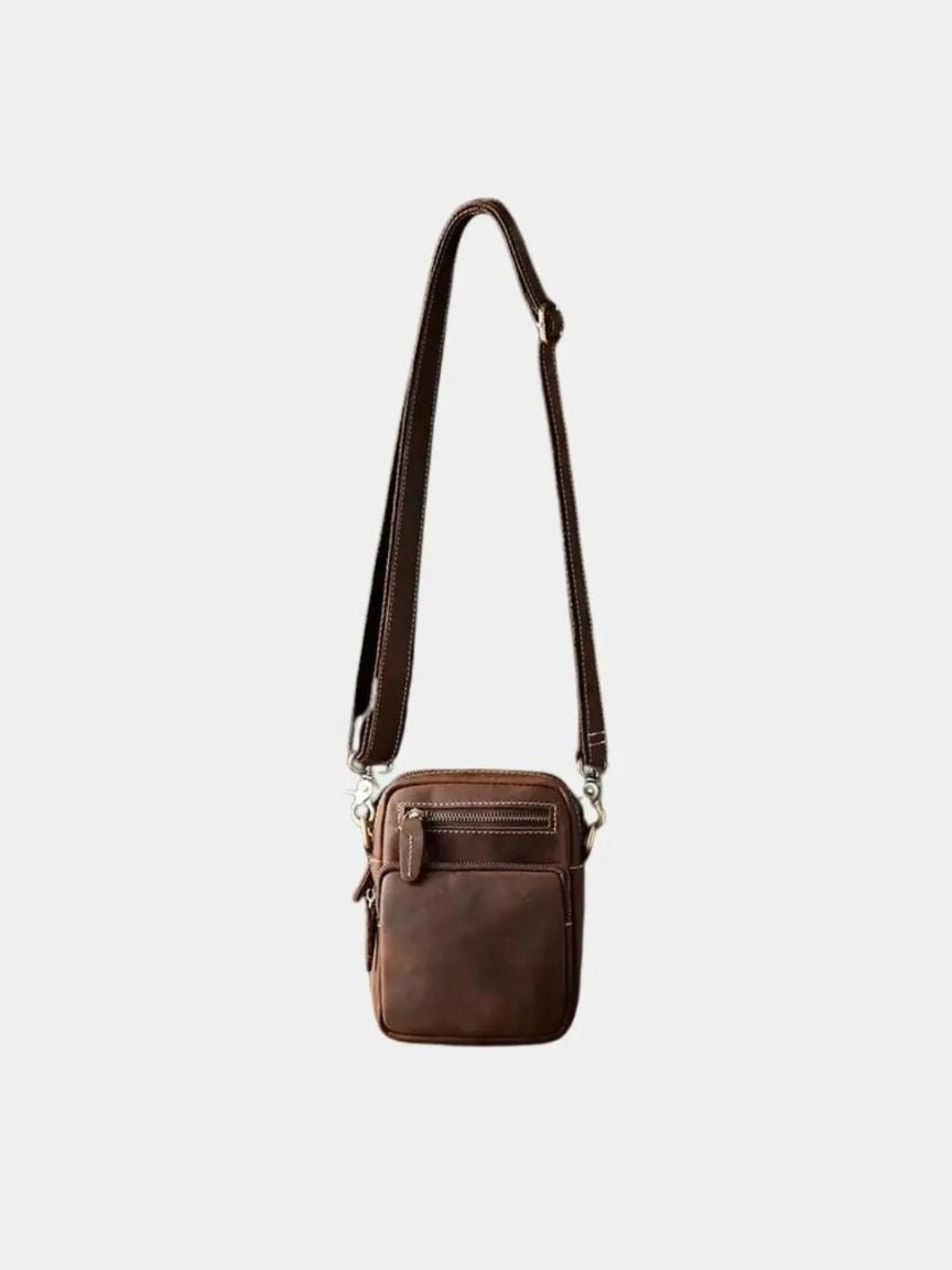 Finley & Family Men's Vintage Leather Shoulder Bag