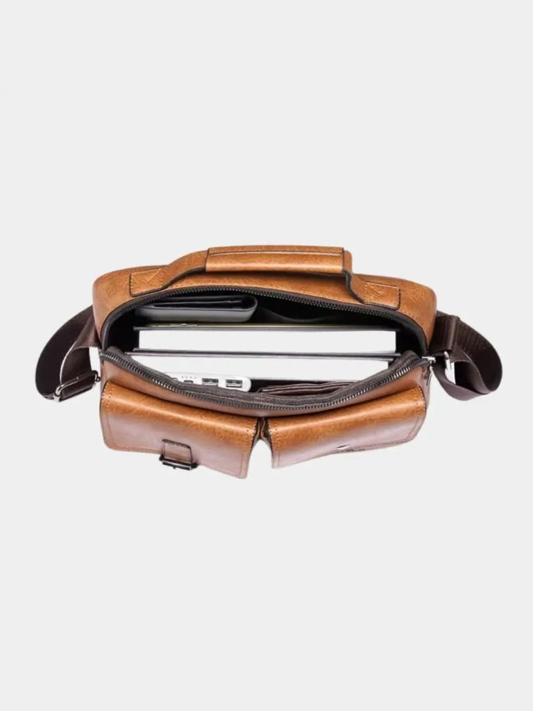 Finley & Family Vintage-Inspired Square Leather Crossbody Bag