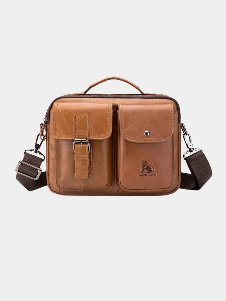 Finley & Family Vintage-Inspired Square Leather Crossbody Bag