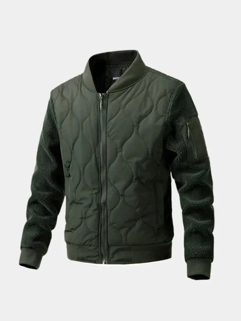 Finley & Family Padded Sherpa Sleeve Bomber Jacket
