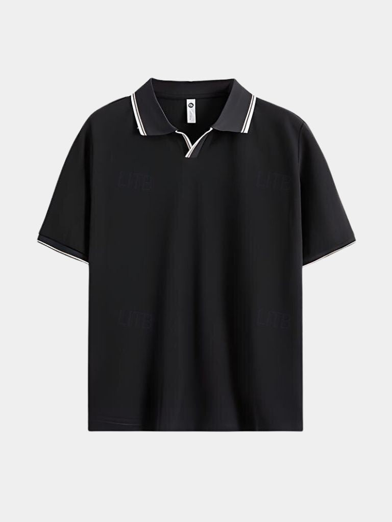 Timeless Black V-Neck Polo - Finley & Family