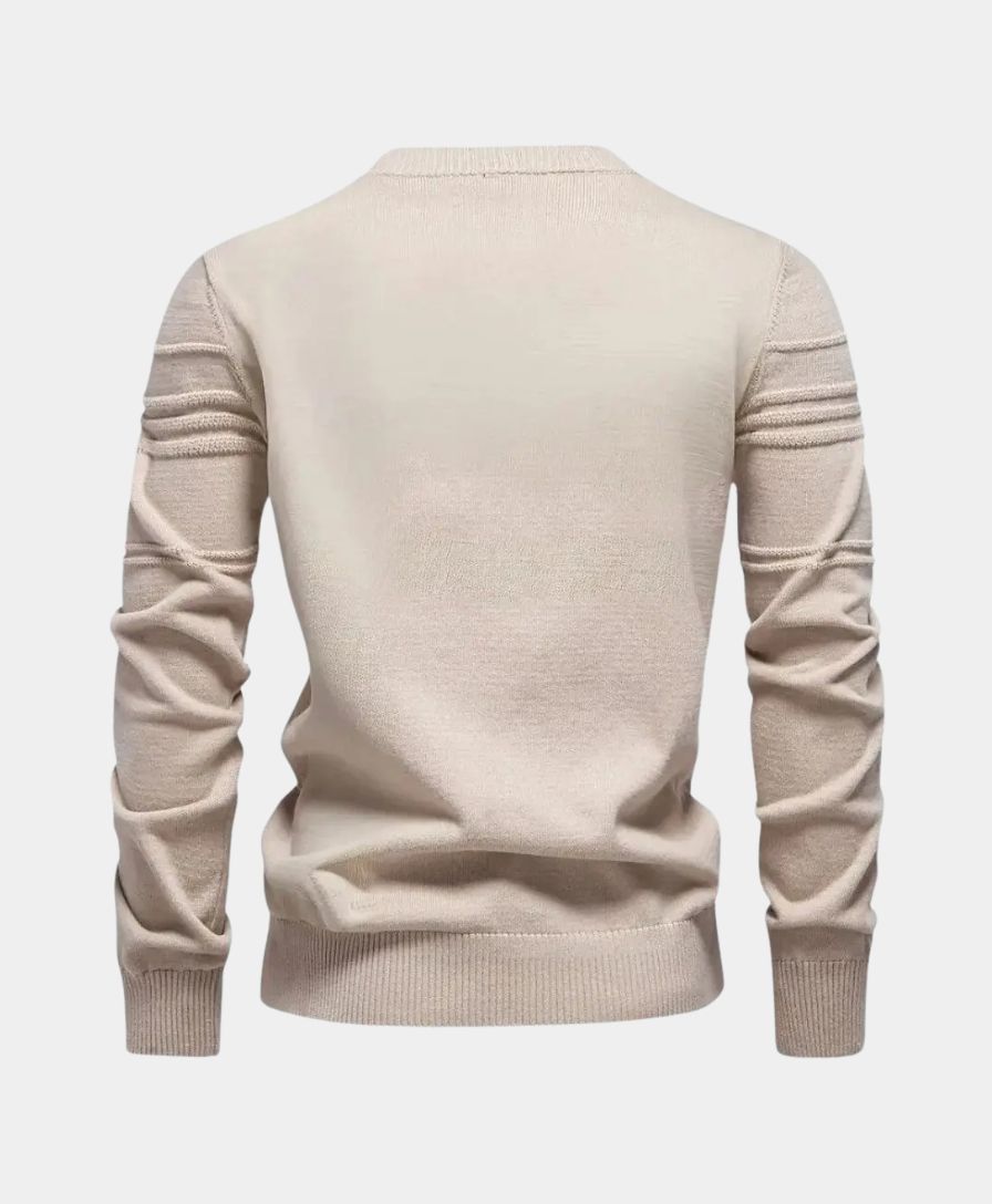 Knitted Striped Cotton Sweater - Finley & Family