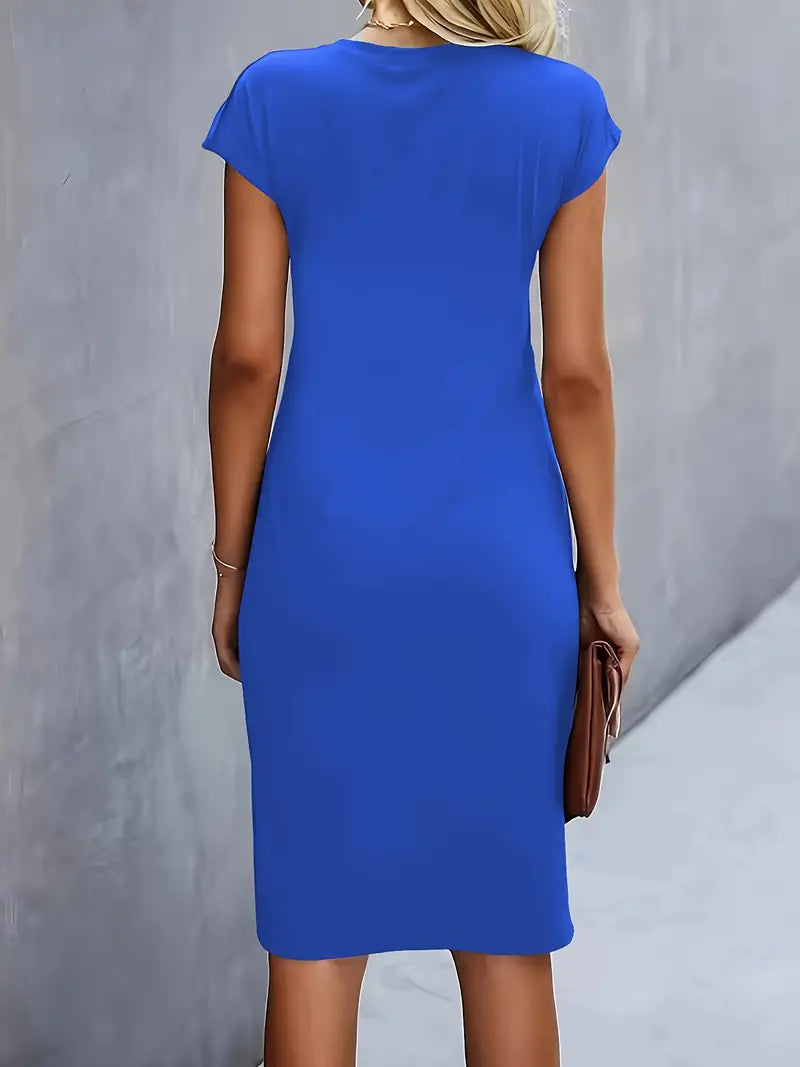 Adelina™ - Stylish Round Neck Dress