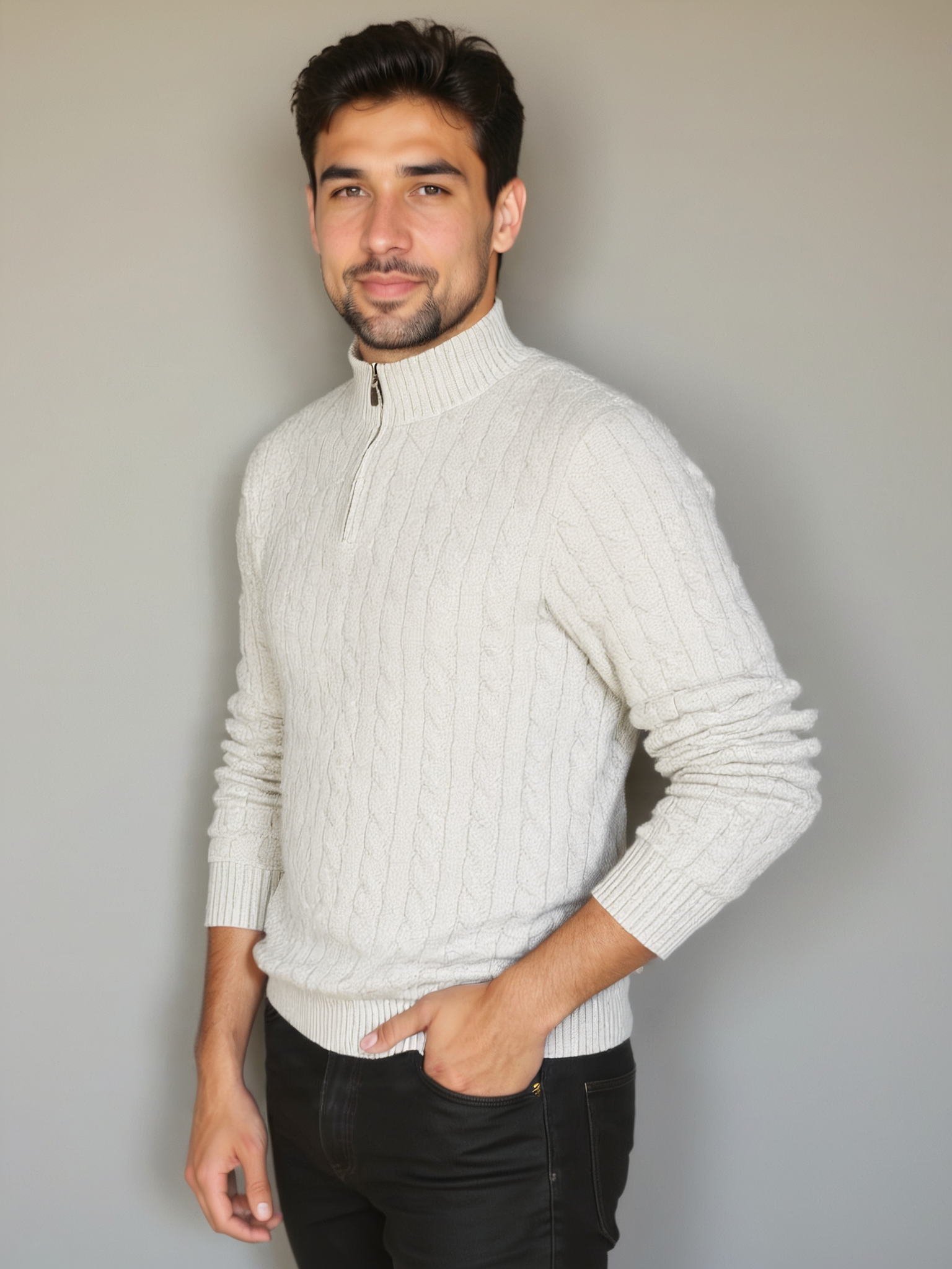 Essential Zip Collar Sweater - Finley & Family