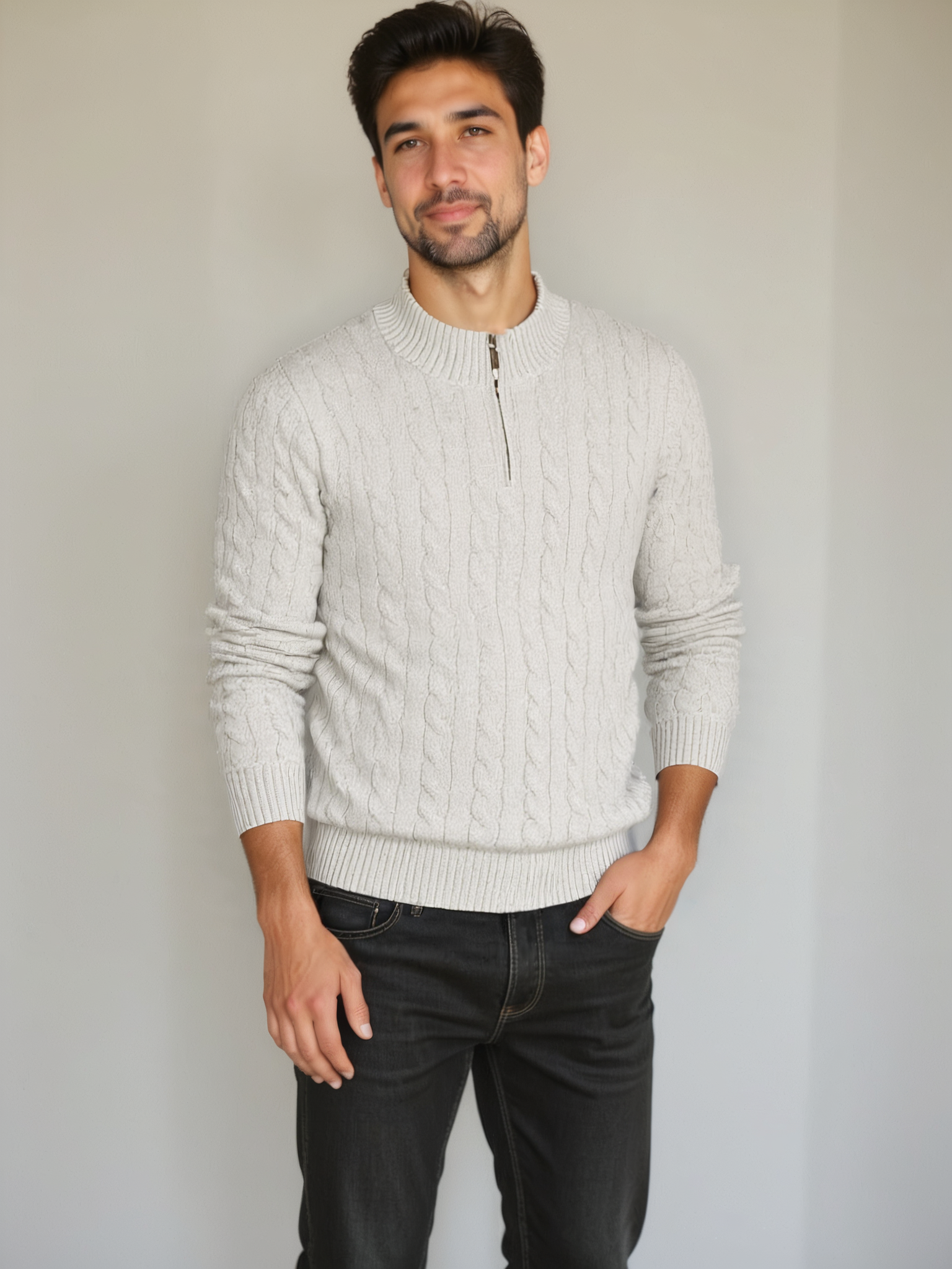 Essential Zip Collar Sweater - Finley & Family