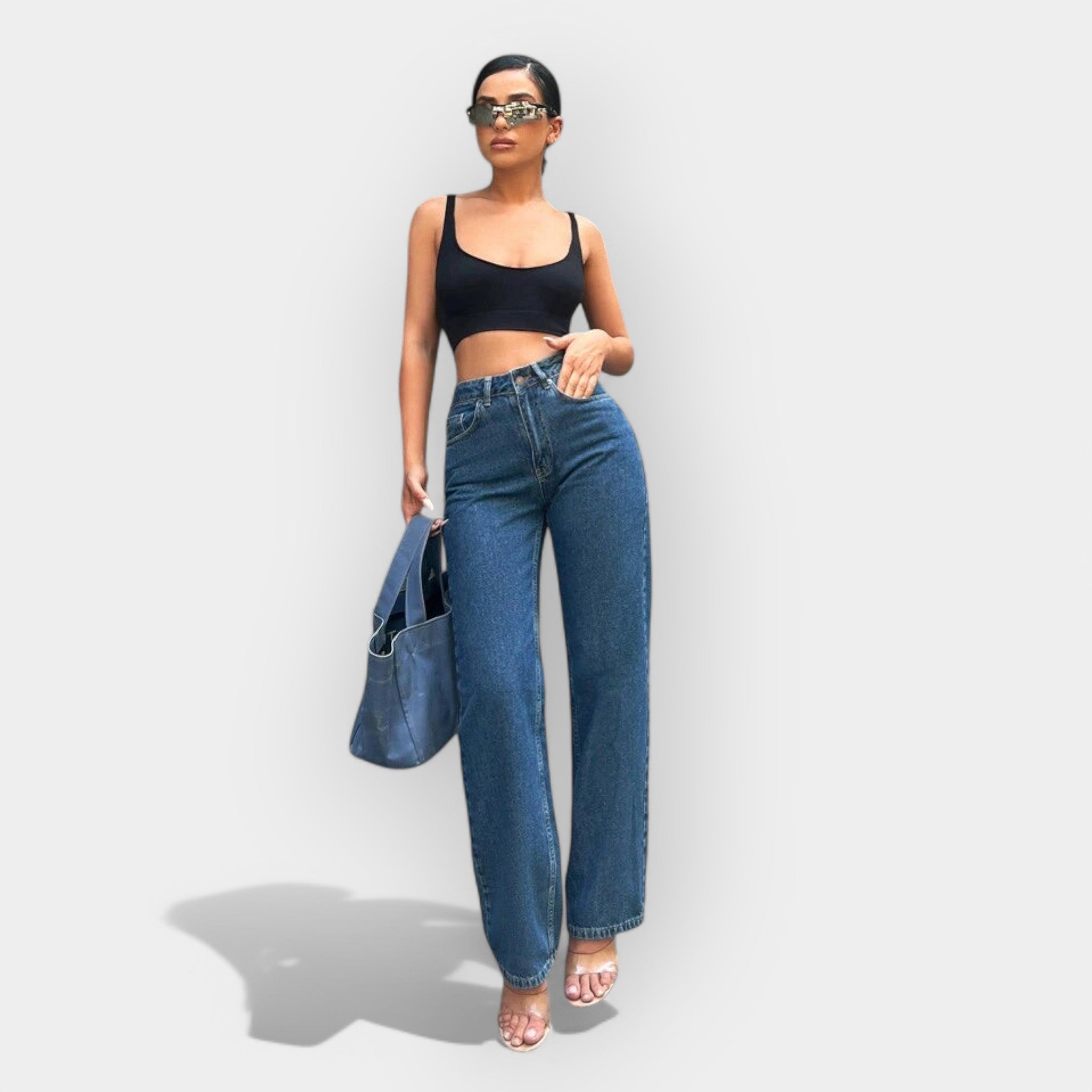 High-Rise Wide-Leg Denim