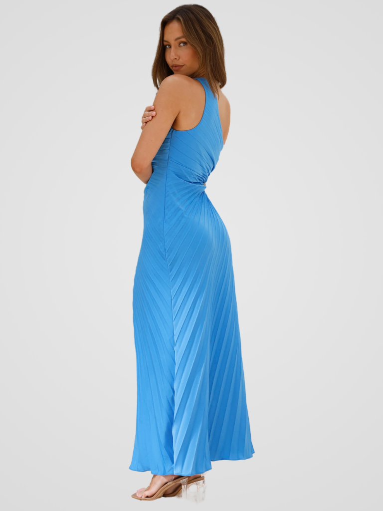 ONE-SHOULDER PLEATED DRESS AURORA