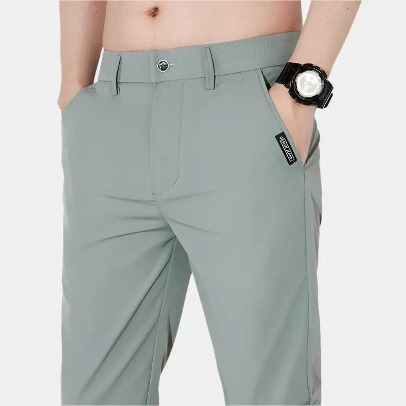 Elastic Waist Basic Trousers