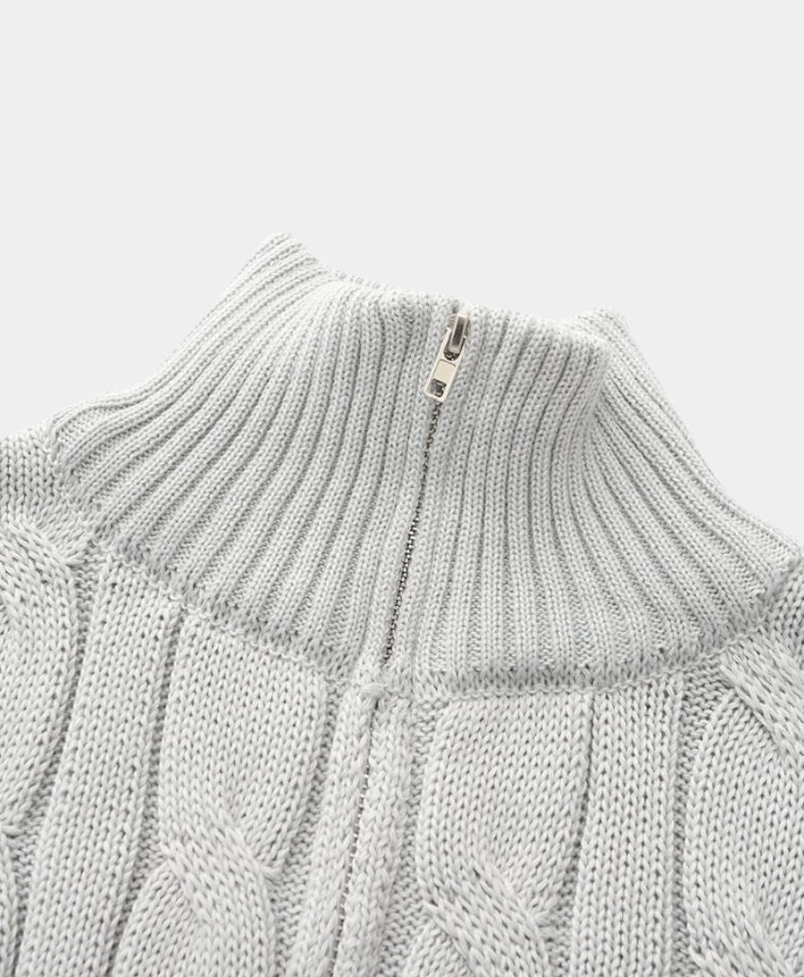 Essential Zip Collar Sweater - Finley & Family