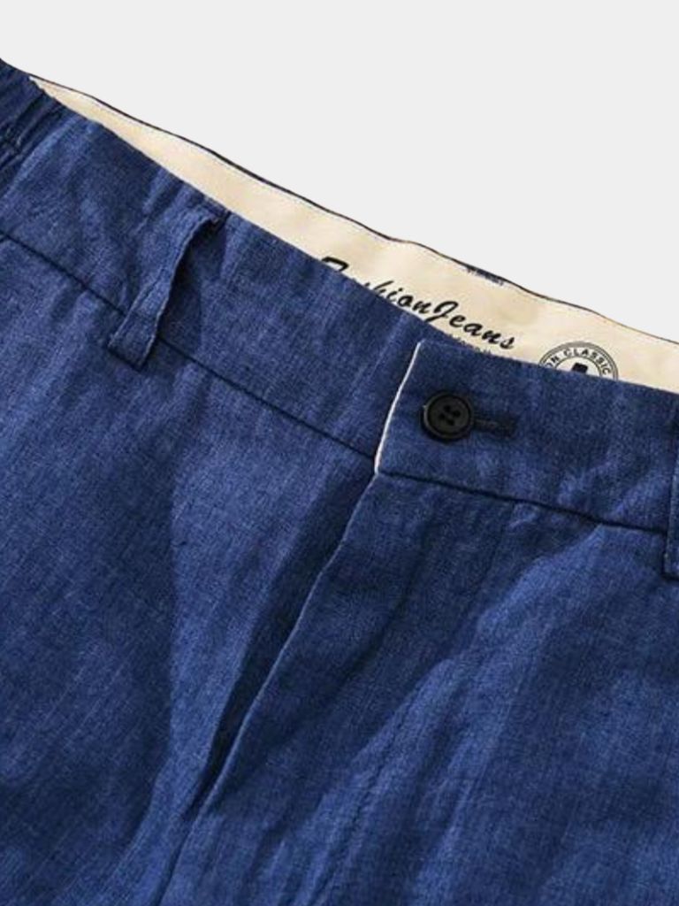 Horizon Blue Linen Shorts - Finley & Family