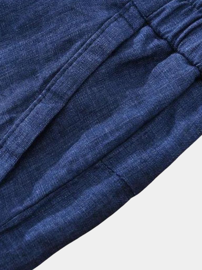 Horizon Blue Linen Shorts - Finley & Family