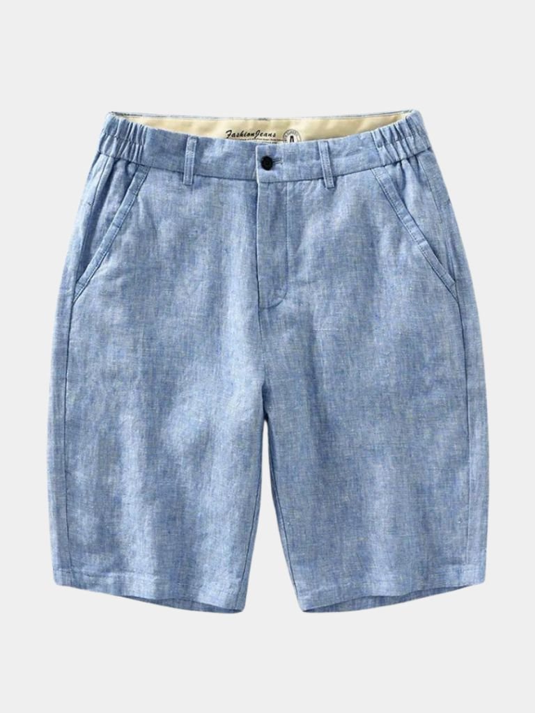 Horizon Blue Linen Shorts - Finley & Family