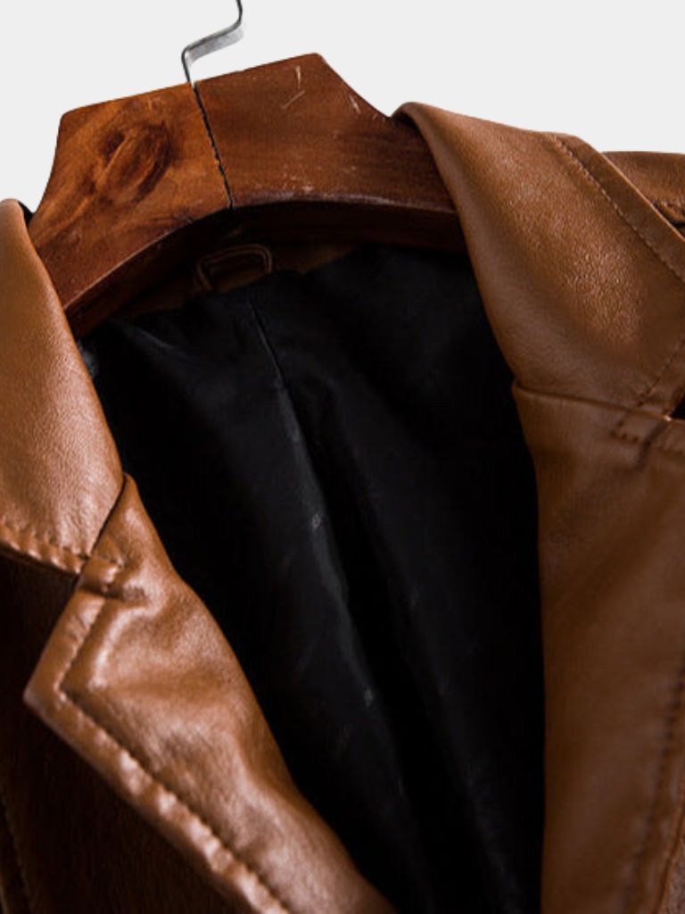 Finley & Family Bold Caramel Leather Jacket