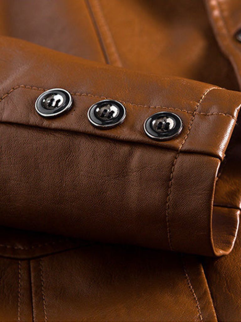 Finley & Family Bold Caramel Leather Jacket