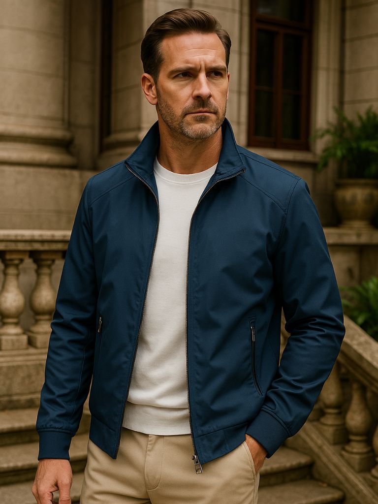 Finley & Family Casual Solid Bomber Jacket