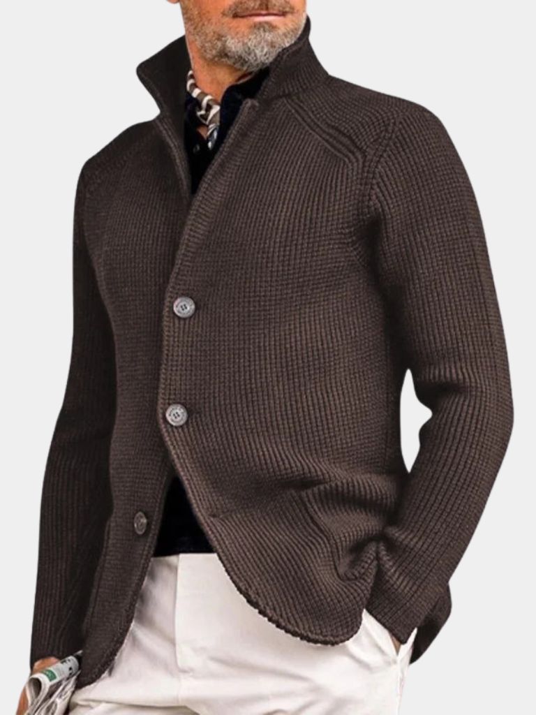 Finley & Family Classic Heritage Knit Jacket with Button Detail