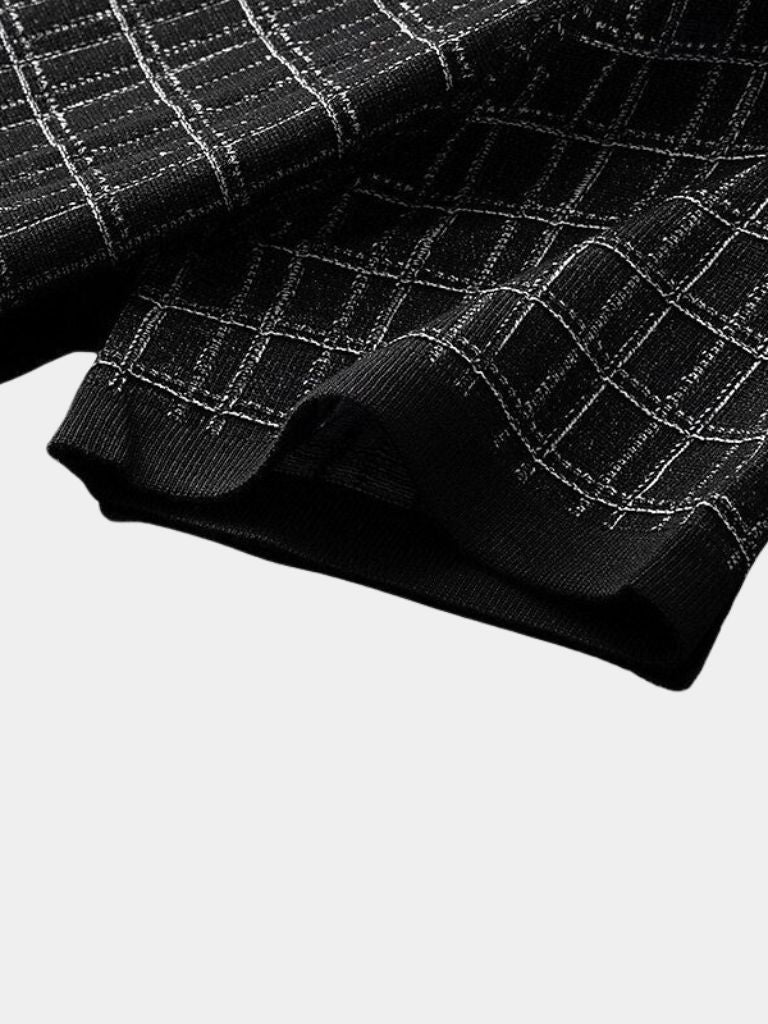 Classic Black Knit Polo - Finley & Family