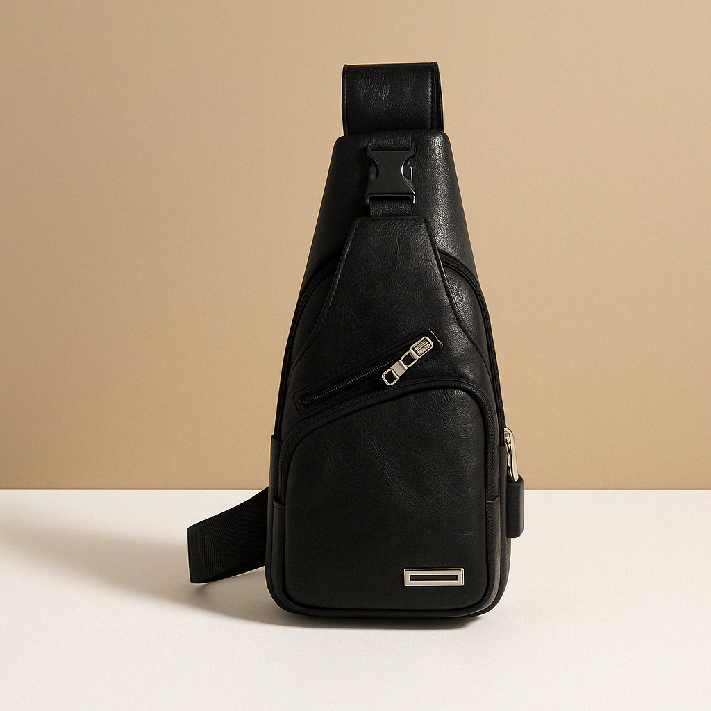 Classy leather anti-theft crossbody bag for men | Declan