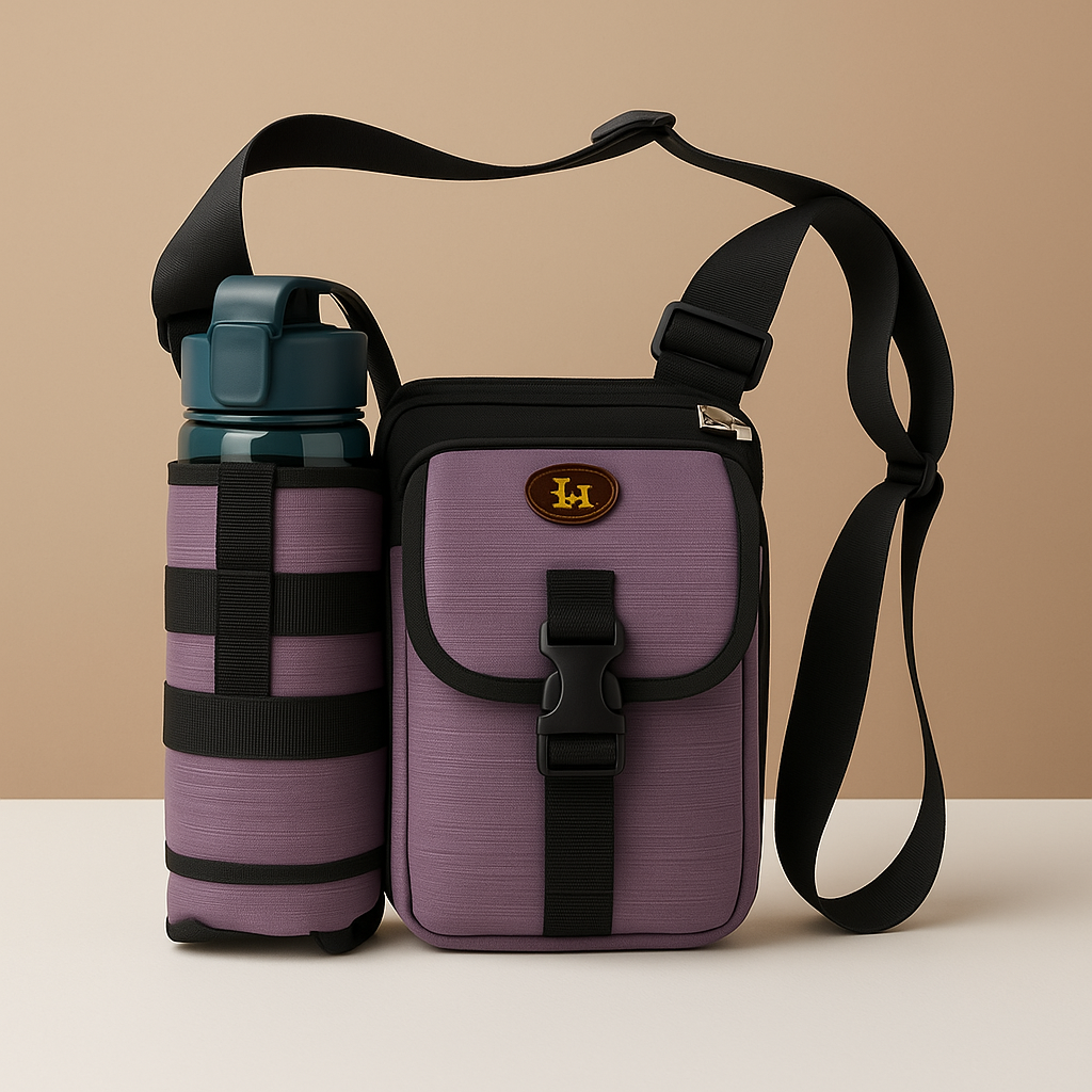 Compact crossbody water bottle carrier bag for men | Mason