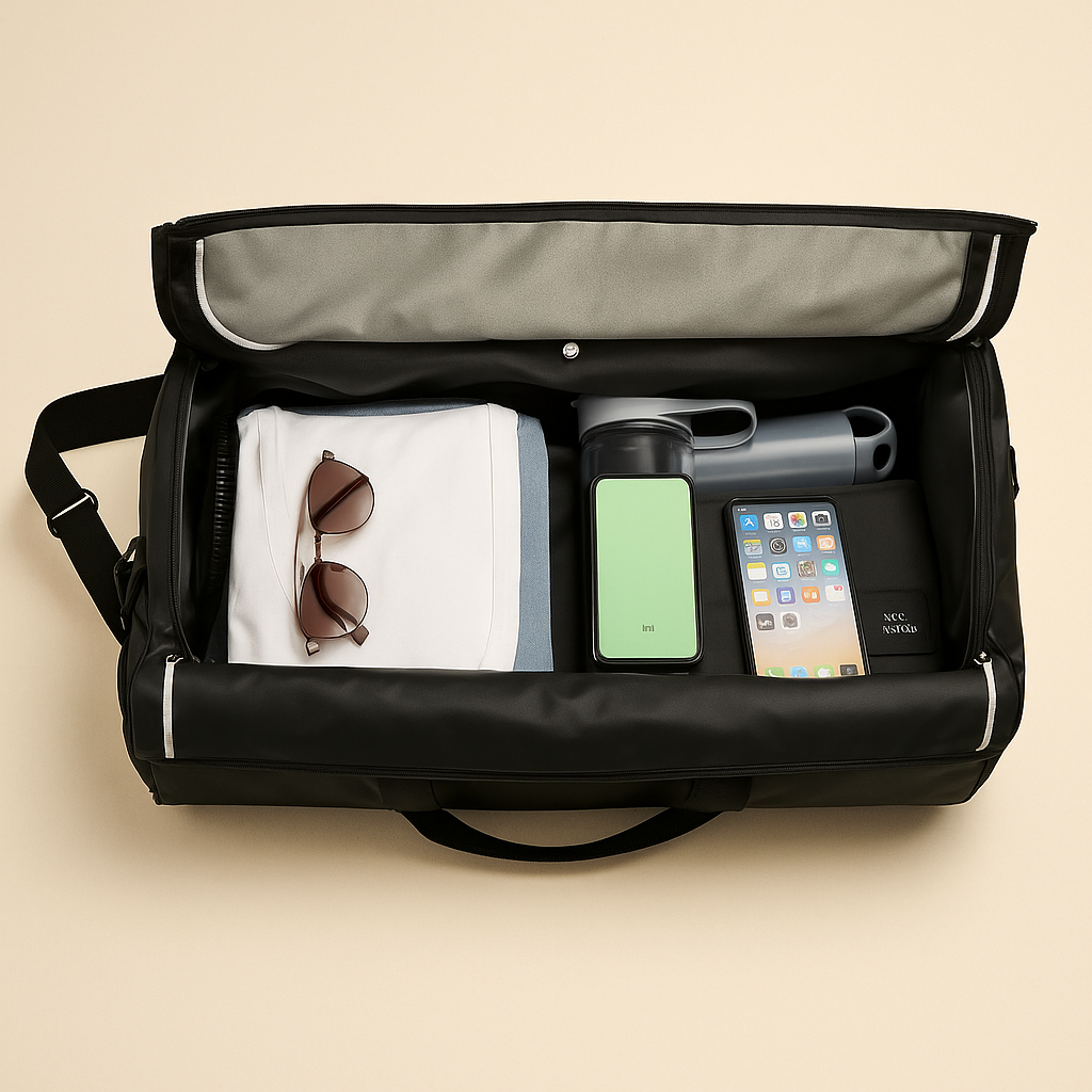 Convertible suit and duffle bag for men | Marcus