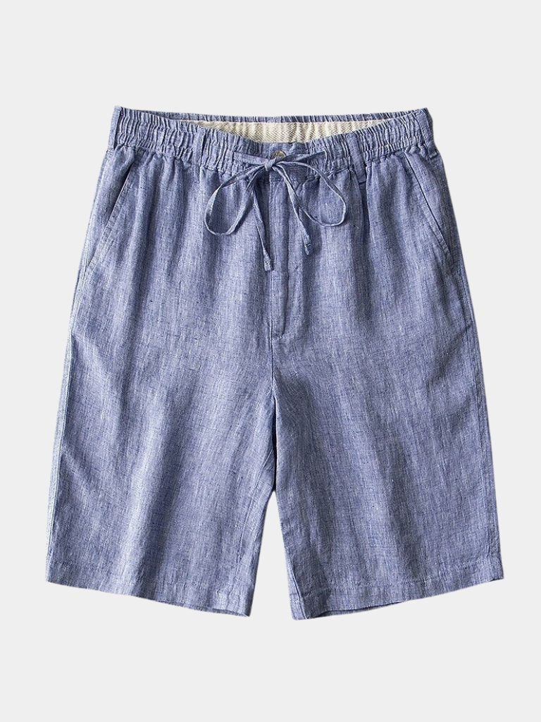 Grey Linen Shorts - Finley & Family