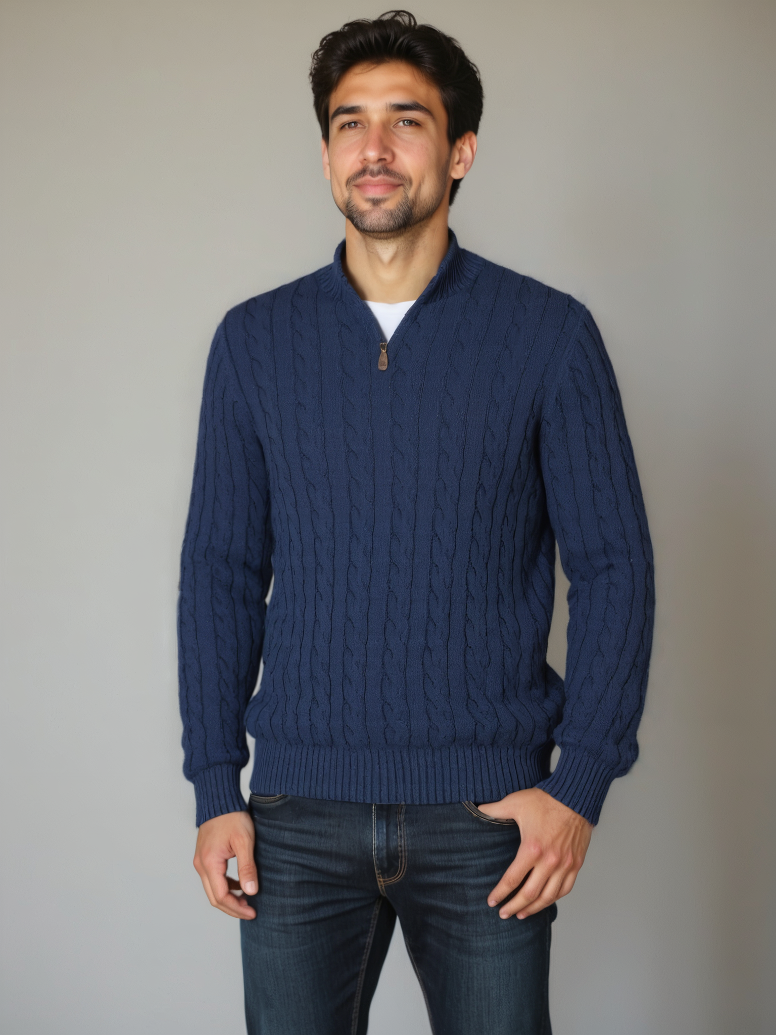 Essential Zip Collar Sweater - Finley & Family