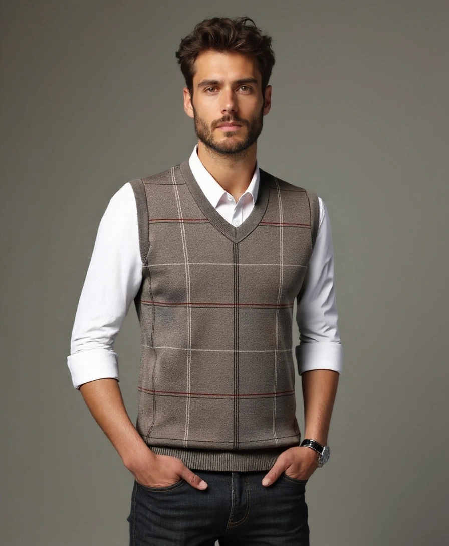 Kinit Plaid Academic Vest - Finley & Family