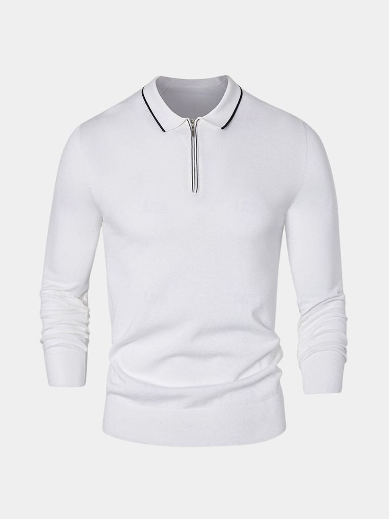 Ivory Elite Long Sleeve Polo – Finley & Family