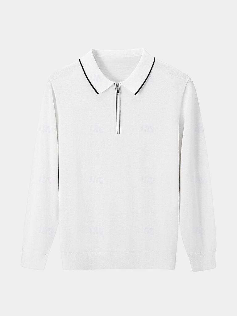 Ivory Elite Long Sleeve Polo – Finley & Family