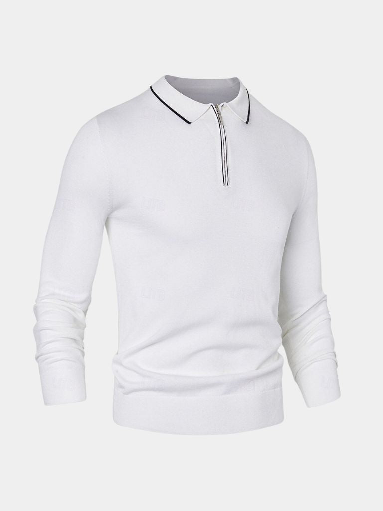 Ivory Elite Long Sleeve Polo – Finley & Family