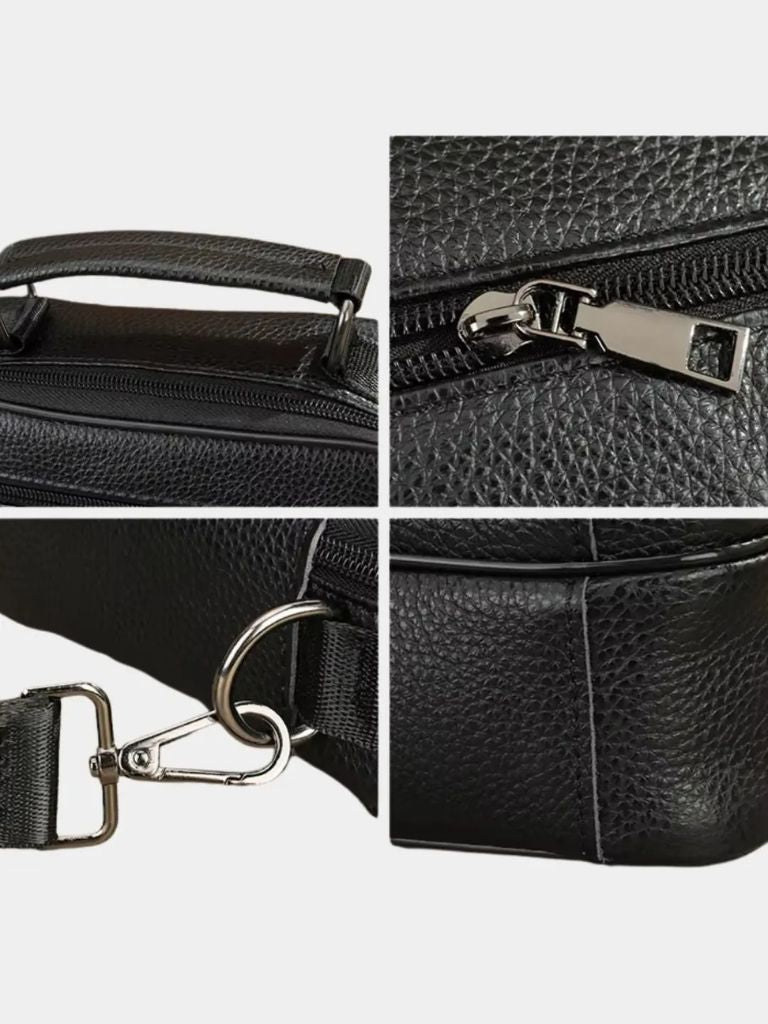 Cross and Crown Leather Handbag