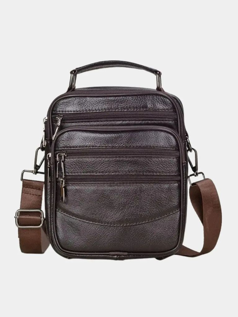 Cross and Crown Leather Handbag