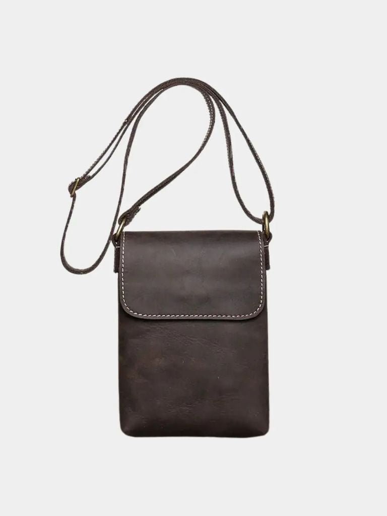 Finley & Family Men's Mini Leather Crossbody Bag