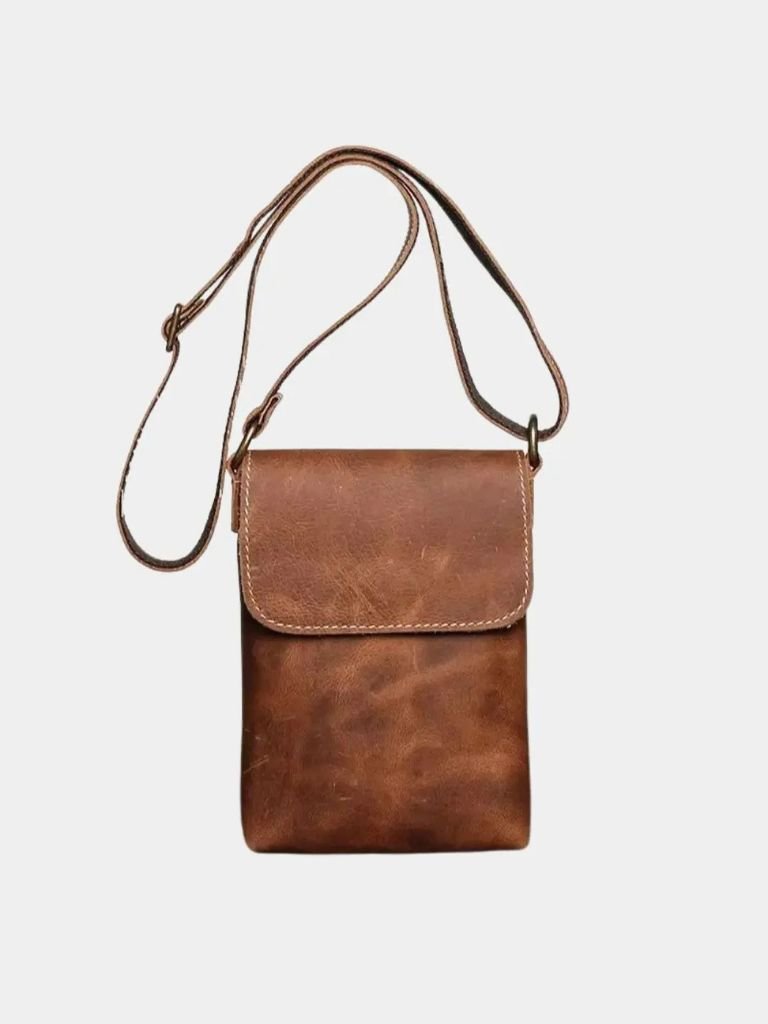 Finley & Family Men's Mini Leather Crossbody Bag