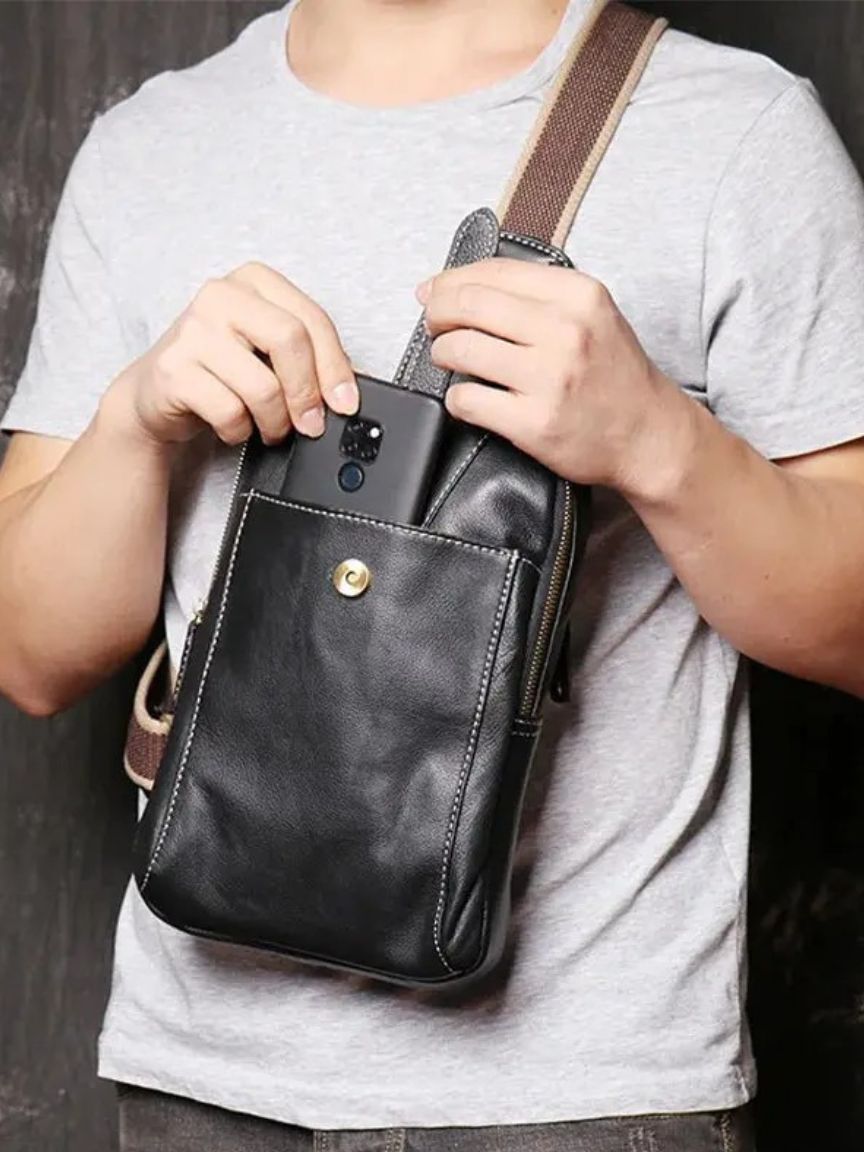 Finley & Family Minimalist Leather Shoulder Bag