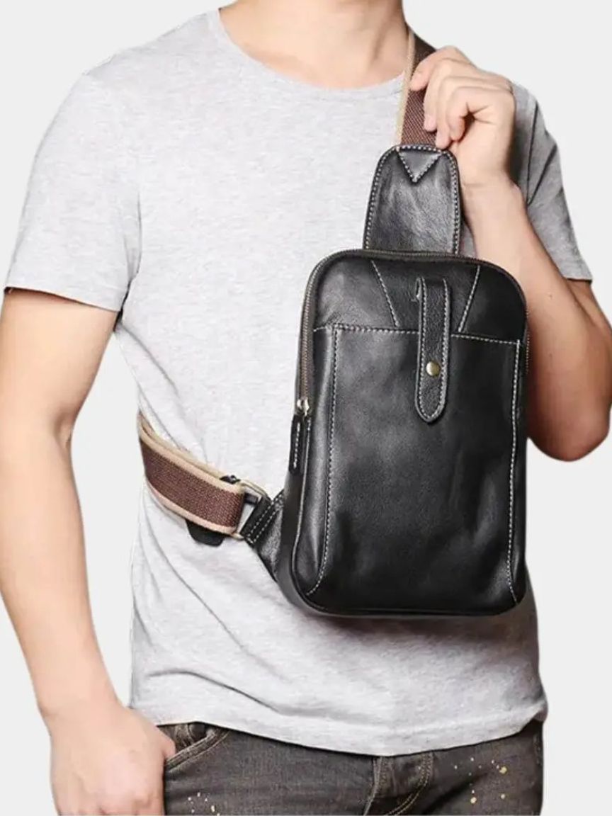 Finley & Family Minimalist Leather Shoulder Bag