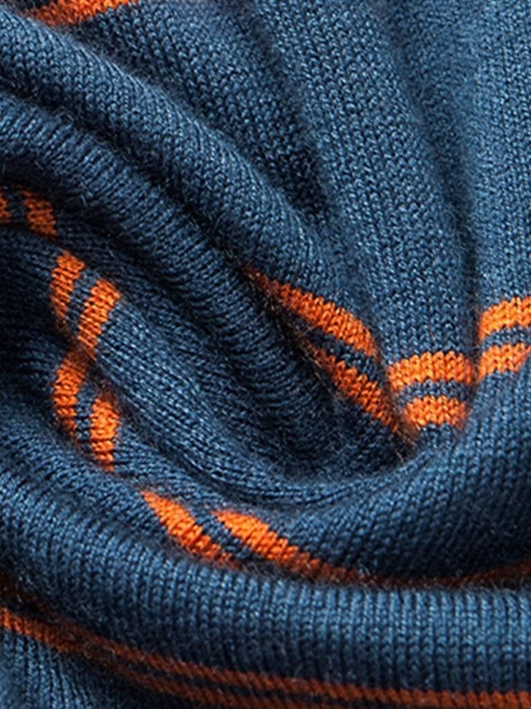 Navy Striped Polo at Sunset - Finley & Family