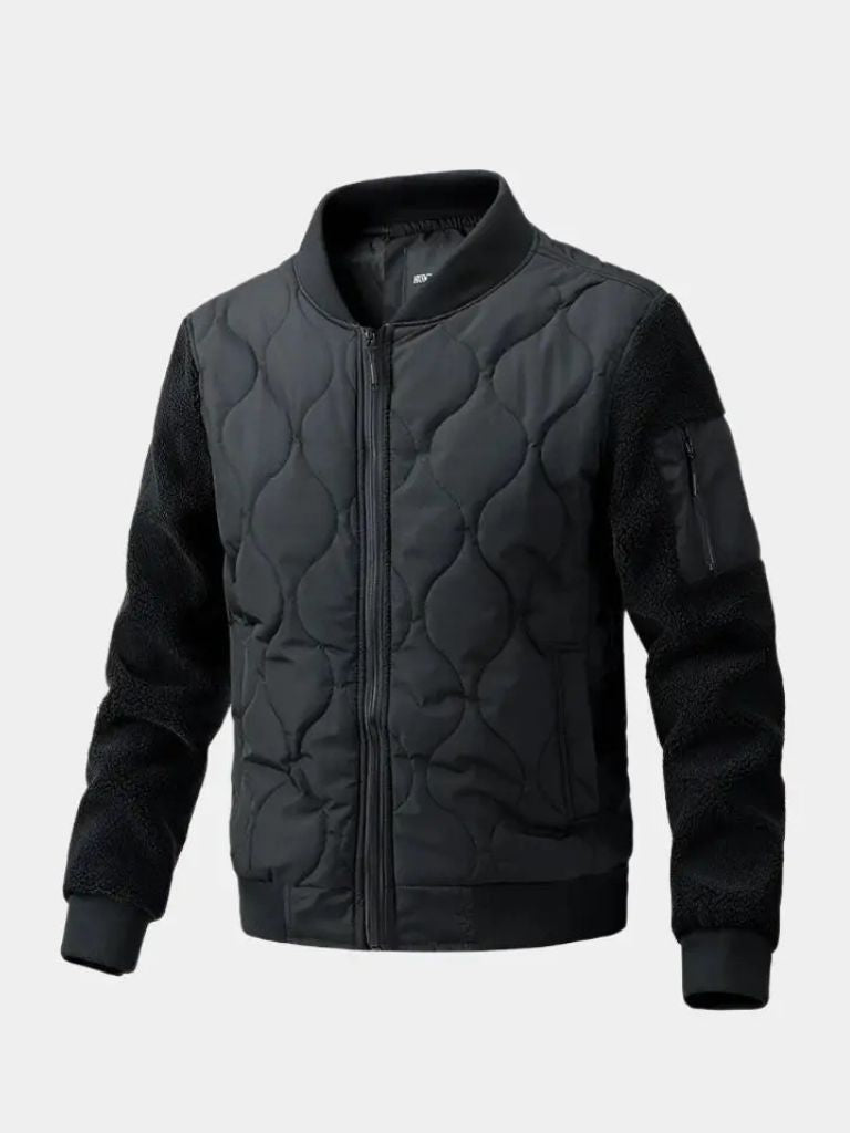 Finley & Family Padded Sherpa Sleeve Bomber Jacket