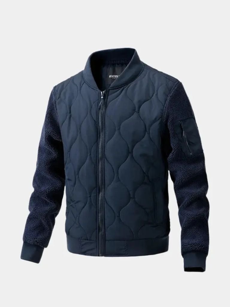 Finley & Family Padded Sherpa Sleeve Bomber Jacket