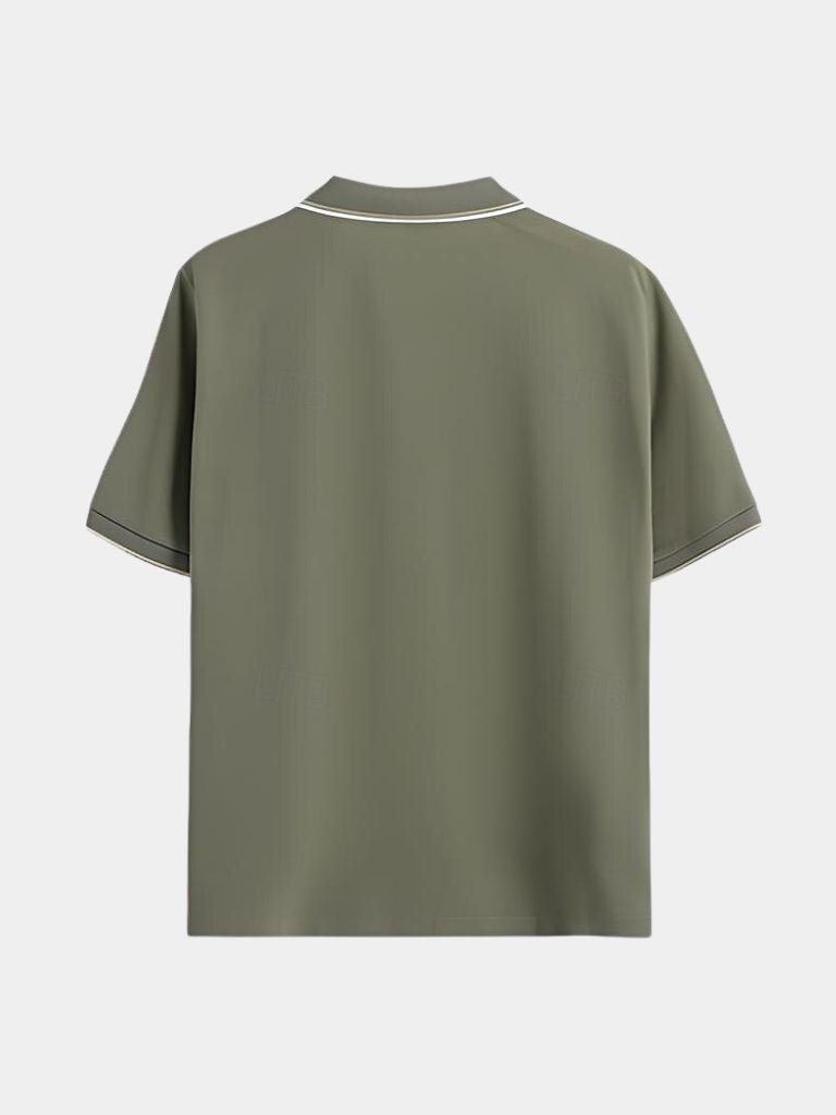 Timeless Black V-Neck Polo - Finley & Family