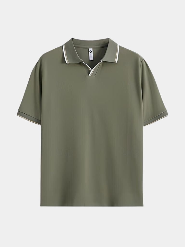 Timeless Black V-Neck Polo - Finley & Family