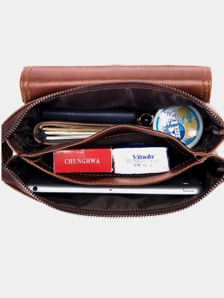 Finley & Family Classic Leather Shoulder Bag