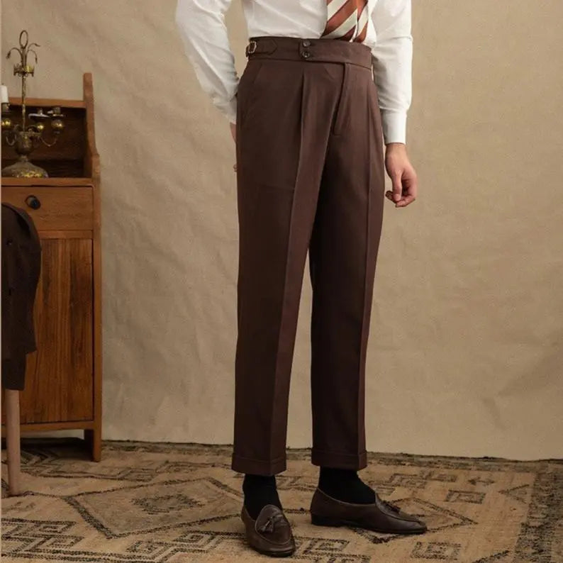 Dark Brown Gabardine Suit (Jacket + Trousers)