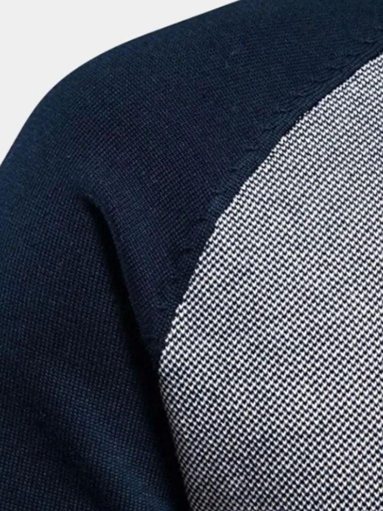 Vibrant High-Neck Wool Cardigan with Zipper - Finley & Family